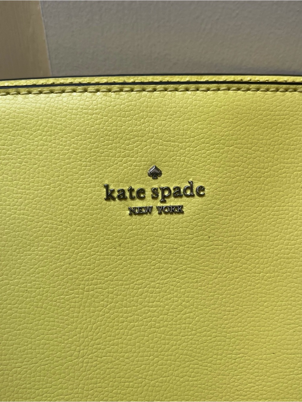 🪻SOLD🪻Kate Spade Patterson Drive Geraldine Colorblock Satchel Limelight Yellow - Picture 2 of 15